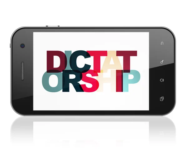 Politics concept: Smartphone with Dictatorship on  display — Stockfoto