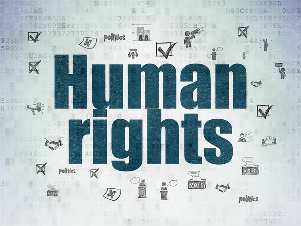 Political concept: Human Rights on Digital Paper background
