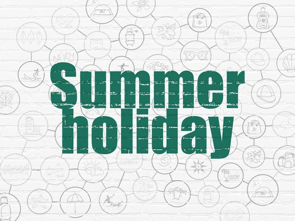 Tourism concept: Summer Holiday on wall background