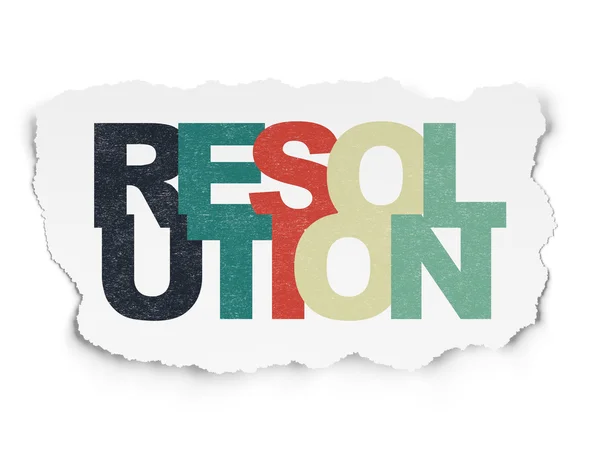 Law concept: Resolution on Torn Paper background — 图库照片