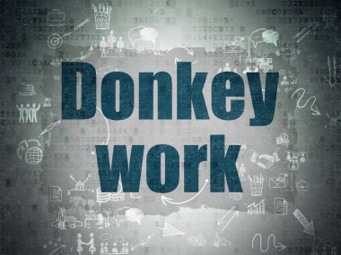 Finance concept: Donkey Work on Digital Paper background