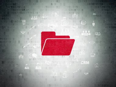 Business concept: Folder on Digital Paper background