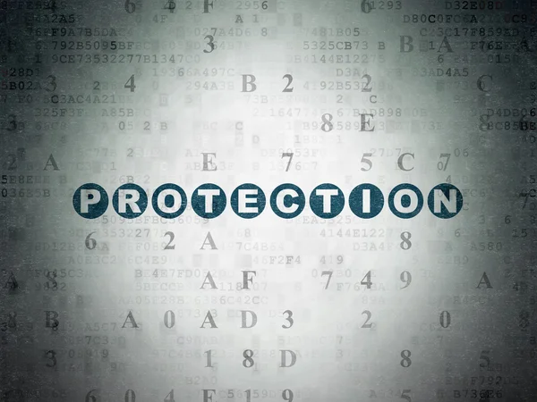 Sikkerhedskoncept: Beskyttelse på baggrund af digitalt papir - Stock-foto
