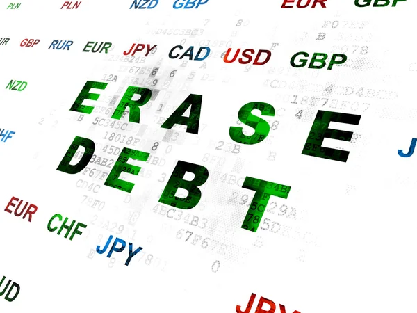 Finance concept: Erase Debt on Digital background — Stock Photo, Image