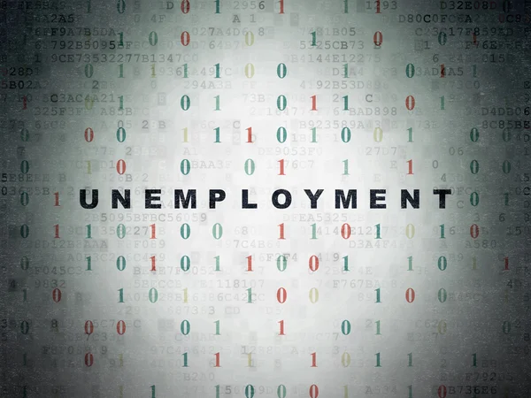 Концепция финансирования: Безработица на фоне цифровых документов — стоковое фото
