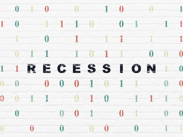 Affärsidé: Recession på vägg bakgrund — Stockfoto