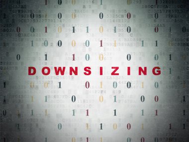 Finance concept: Downsizing on Digital Paper background