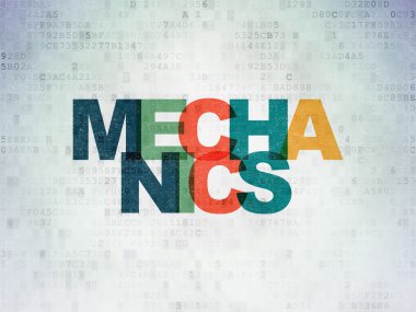 Science concept: Mechanics on Digital Paper background