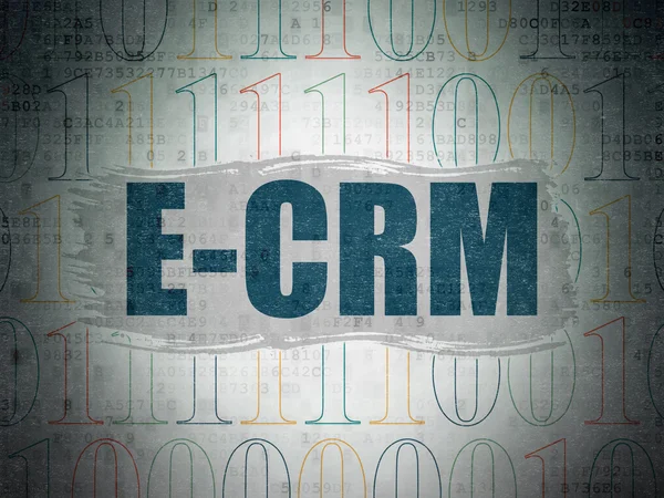 Business concept: E-CRM on Digital Paper background — Stockfoto