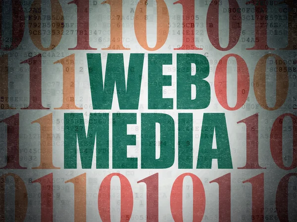 Концепция веб-разработки: Web Media on Digital Paper background — стоковое фото