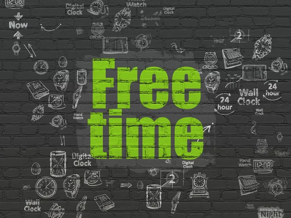 Timeline concept: Free Time on wall background — Stock Photo, Image