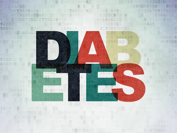 Концепція медицини: діабет на фоні цифрового паперу — стокове фото