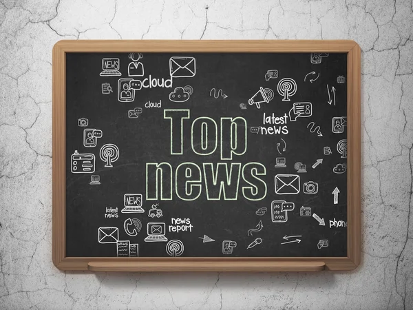 News concept: Top News on School Board background — Stock Photo, Image