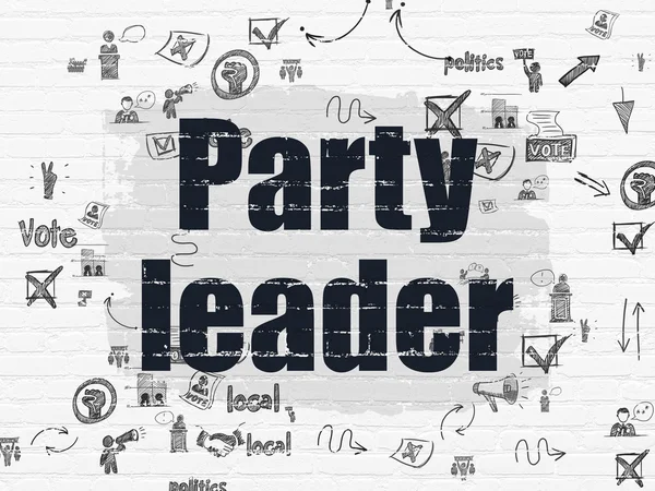 Concepto político: Líder del partido en el fondo de la pared —  Fotos de Stock