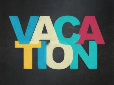 Vacation concept: Vacation on School Board background