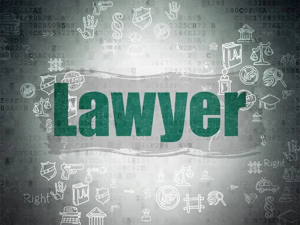 Zákon koncept: právník na digitální papír na pozadí — Stock fotografie