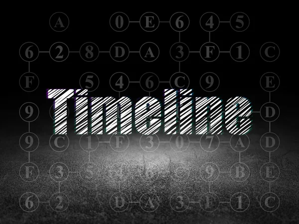 Concetto di tempo: Timeline in camera oscura grunge — Foto Stock