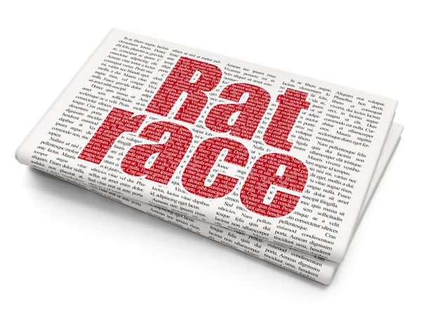 Finance concept: Rat Race on Newspaper background — Stock Photo, Image