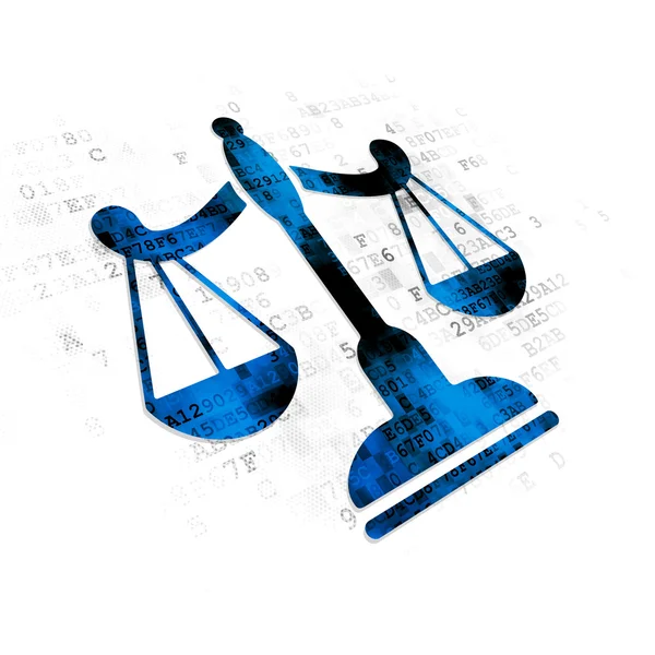 Law concept: Scales on Digital background — Stock Photo, Image