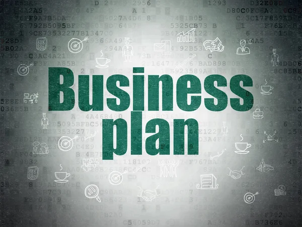 Concept d'entreprise : Business Plan sur fond de papier numérique — Photo