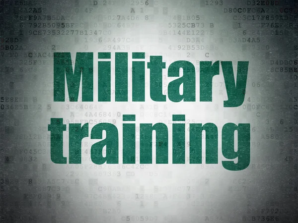 Concetto di studio: formazione militare sullo sfondo della carta digitale — Foto Stock