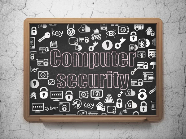 Safety concept: Computer Security on School Board background — Zdjęcie stockowe