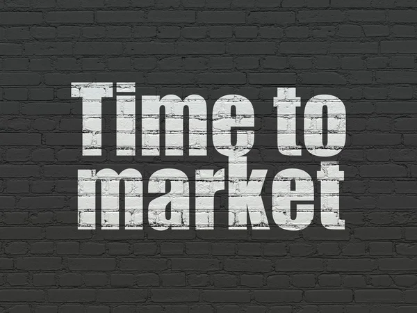 Timeline concept: Time to Market on wall background — Stock Photo, Image