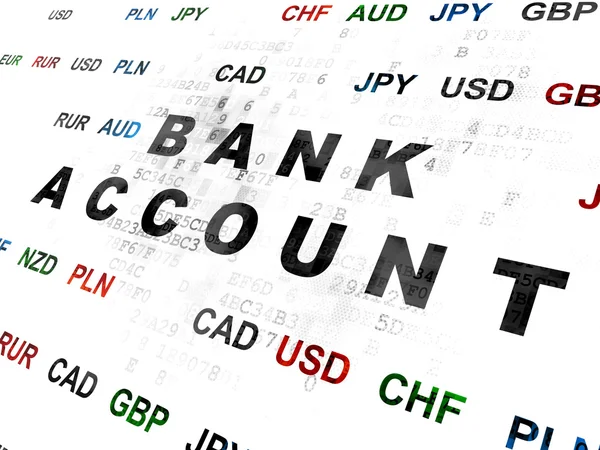 Koncepcja waluty: konto bankowe na tle Digital — Zdjęcie stockowe