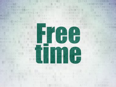 Timeline concept: Free Time on Digital Paper background