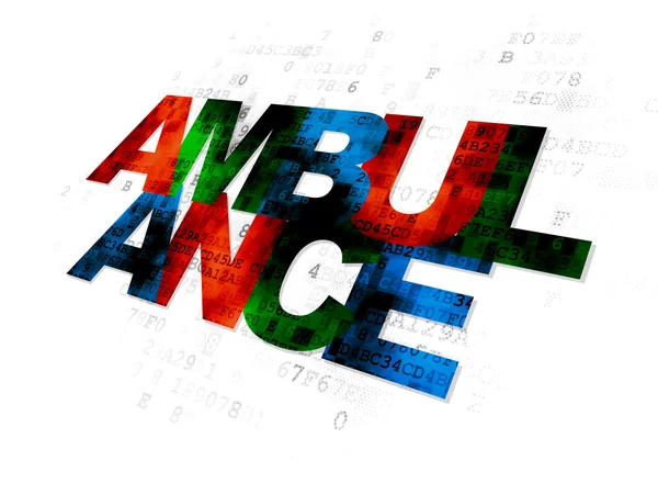 Medicine concept: Ambulance on Digital background — Stock fotografie