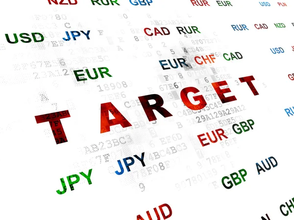 Affärsidé: Target på digital bakgrund — Stockfoto