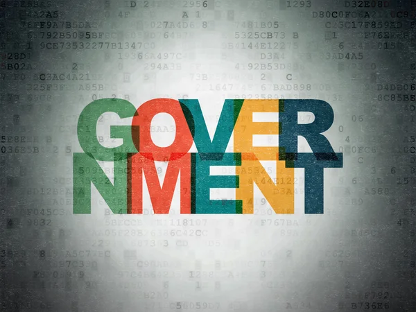 Concetto politico: governo sullo sfondo della carta digitale — Foto Stock