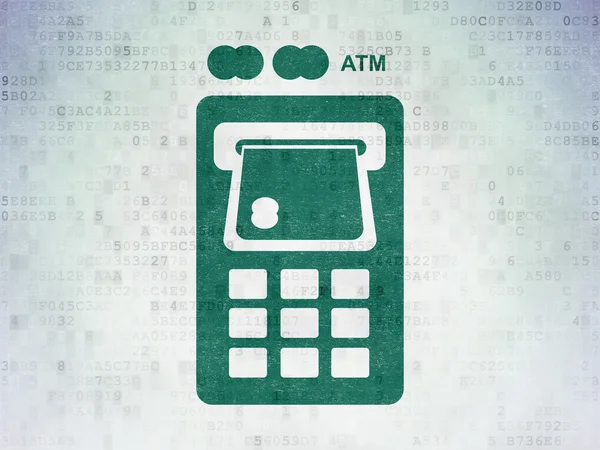 Money concept: ATM Machine on Digital Paper background — ストック写真