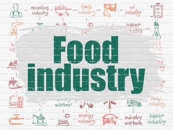 Manufacuring concept: Food Industry on wall background — Stock Photo, Image