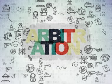 Law concept: Arbitration on Digital Paper background
