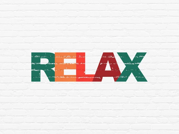 Vacation concept: Relax on wall background — Stock fotografie