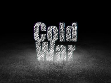 Siyasi kavram: soğuk savaş grunge karanlık odada