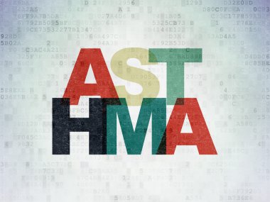 Health concept: Asthma on Digital Paper background