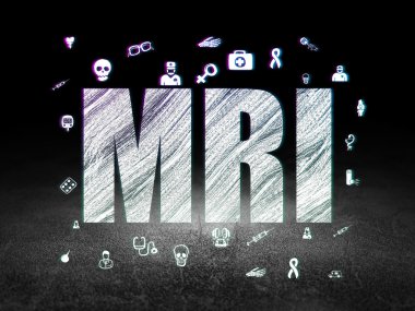 Healthcare concept: MRI in grunge dark room