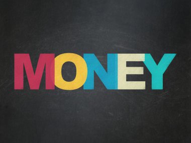 Finance concept: Money on School Board background