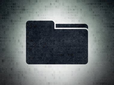 Business concept: Folder on Digital Paper background