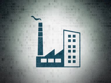 Business concept: Industry Building on Digital Paper background