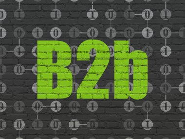 Ekonomi kavramı: B2b duvar arka plan üzerinde