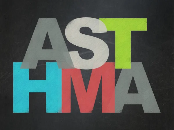 Koncepce zdravotnictví: astma na školní rada pozadí — Stock fotografie