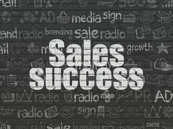 Marketing concept: Sales Success on wall background — Stock Photo, Image