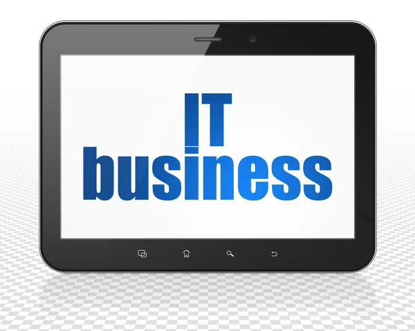 Business concept: Tablet Pc Computer with IT Business on display — Stockfoto