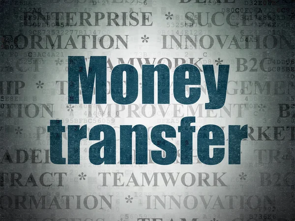 Business concept: Money Transfer on Digital Paper background — Stok fotoğraf