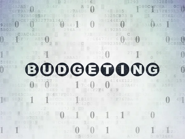 Affärsidé: budgetering på digitala papper bakgrund — Stockfoto