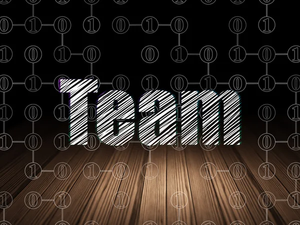 Business concept: Team in camera oscura grunge — Foto Stock