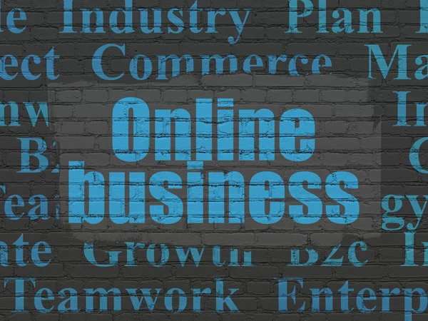 Finance koncept: Online Business på väggen bakgrund — Stockfoto